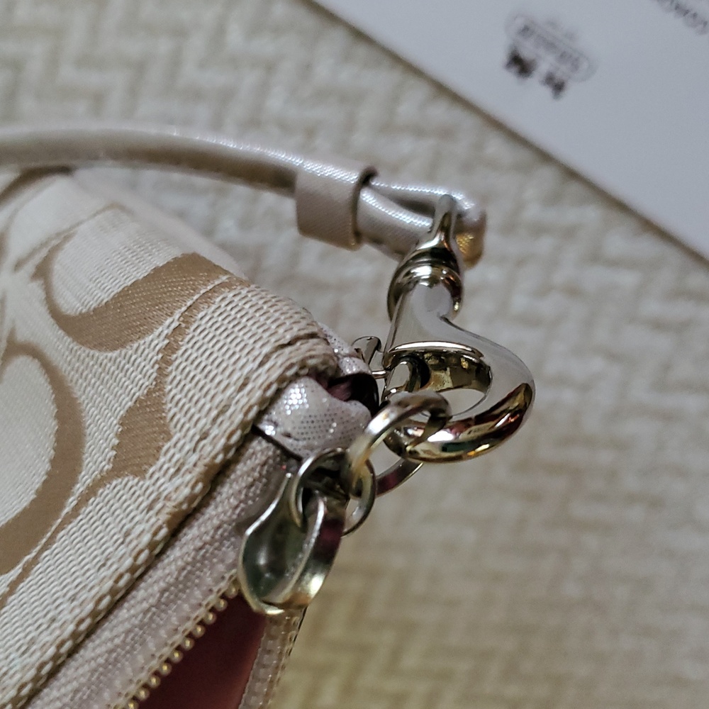 Coach Poppy Butterfly Appliqué Wristlet - Picture 14 of 17